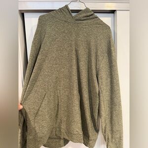 Outdoor Voices Heathered Green Cowl Neck Sweater